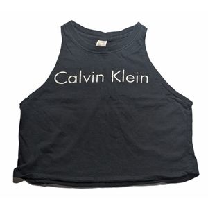 Black Reworked Calvin Klein Crop Top